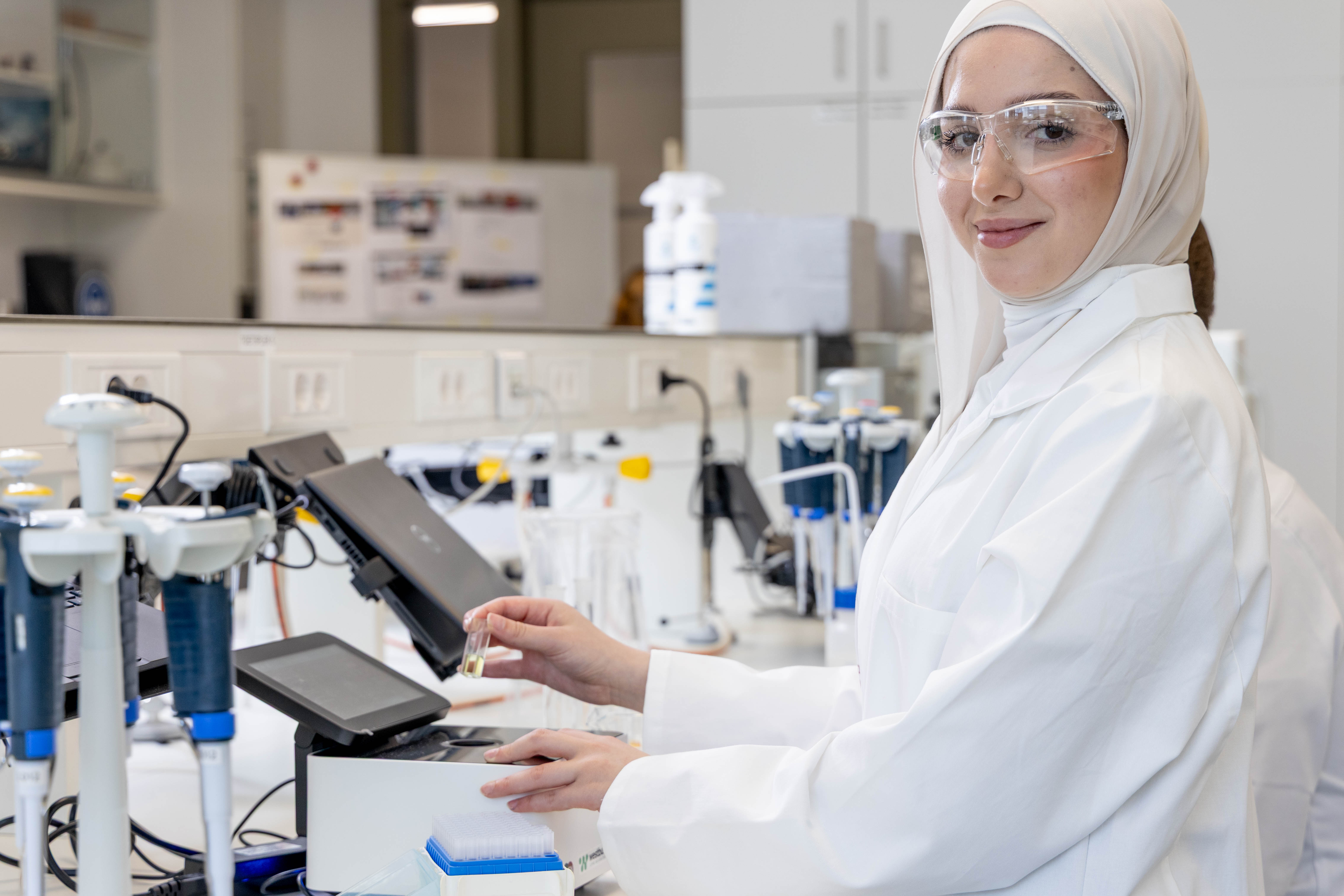 BML-studente in het lab