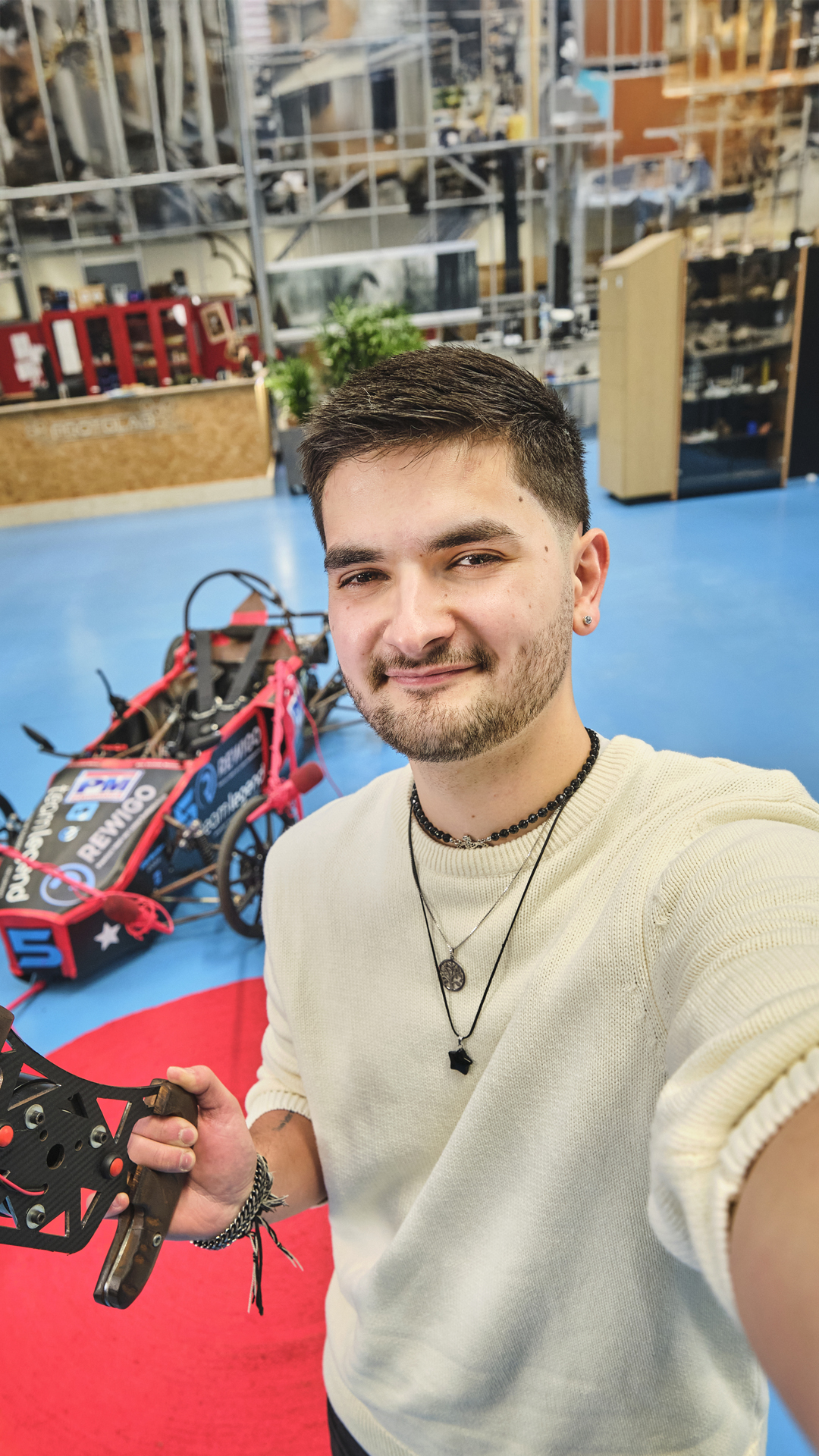 Fabian student Automotive selfie