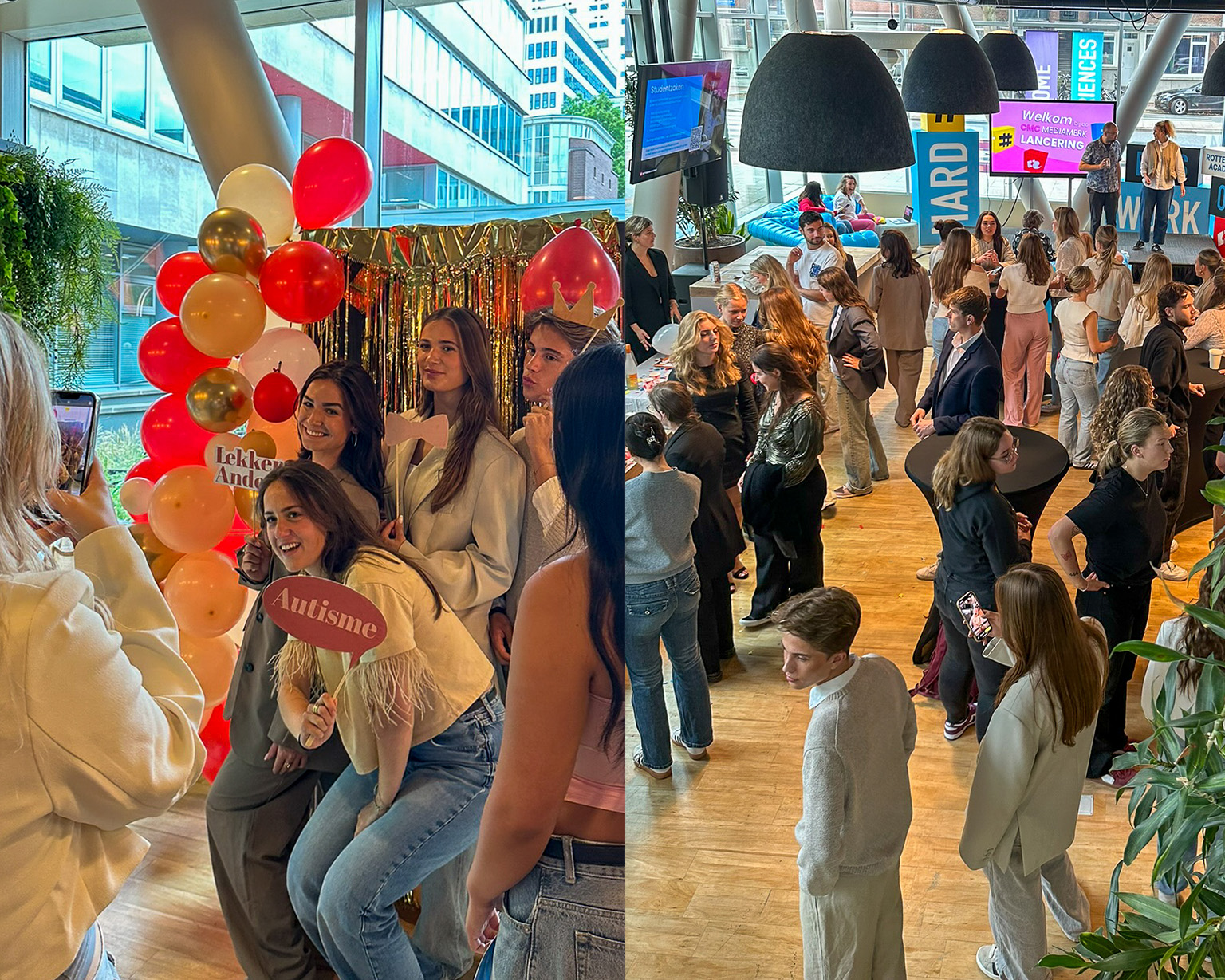 Magazine presentaties op Museumpark van eerstejaarsstudenten Crossmediale Communicatie