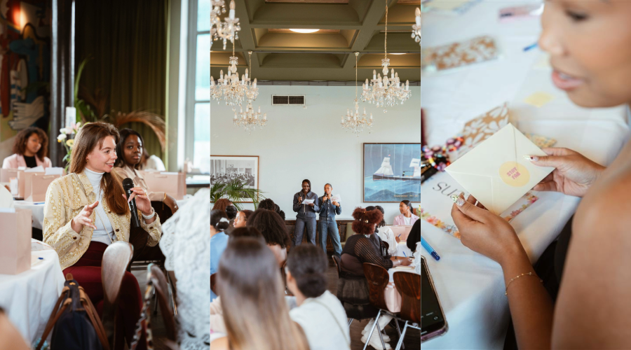 Drieluik van foto's van het vrouwenevent Magnolia, door en voor vrouwen