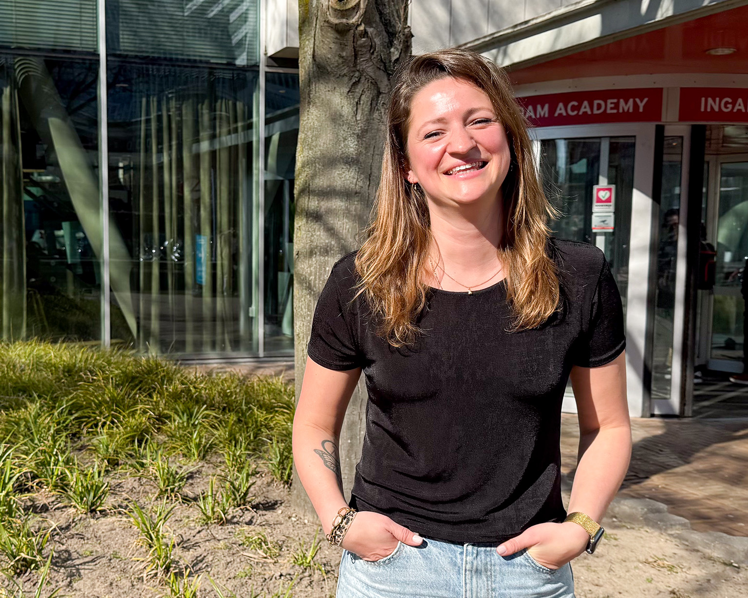Nina Jansen, docent Sociaal Werk op locatie Museumpark.