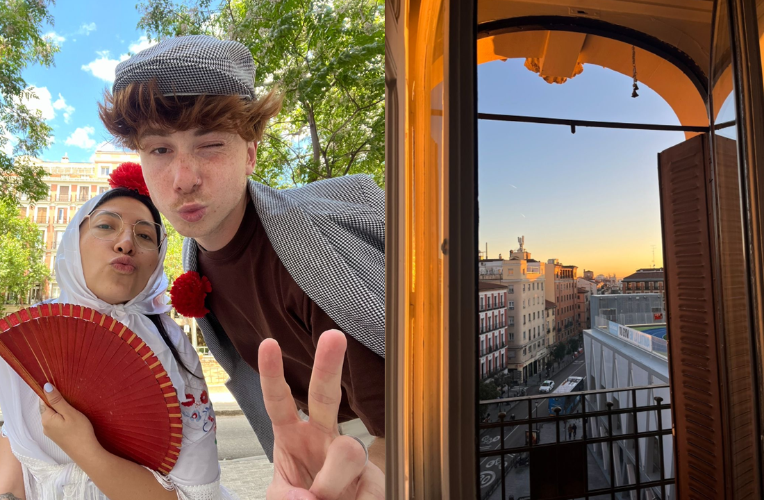 Student Mischa in Madrid, Spanje